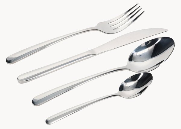 Set di 16 posate lucide Aura, 4 persone