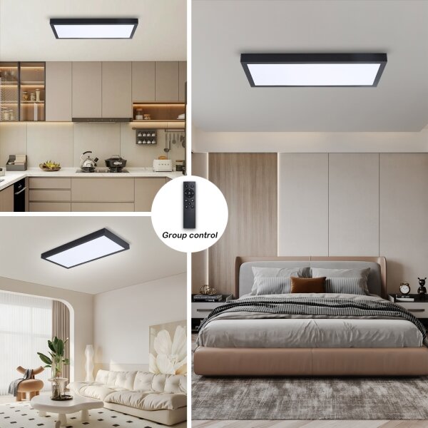 Brilagi - Lampada LED dimmerabile FRAME SMART LED/30W/230V nero IP44 + telecomando