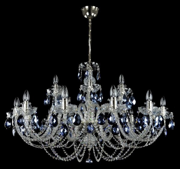 Wranovsky JWZ166182231 - Lampadario di cristallo a sospensione con catena OCEAN 18xE14/40W/230V