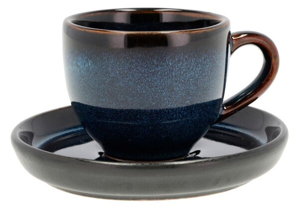 Tazzina per espresso nera/blu in ceramica 70 ml Gastro Dark Blue/Black – Bitz