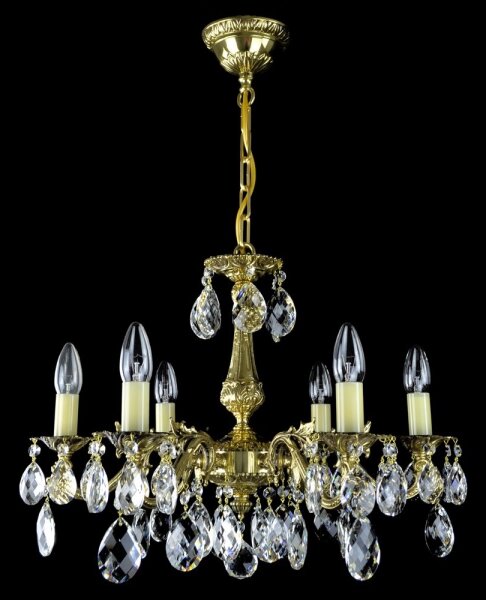 Wranovsky JWZ207061100 - Lampadario di cristallo a sospensione con catena DRACO 6xE14/40W/230V