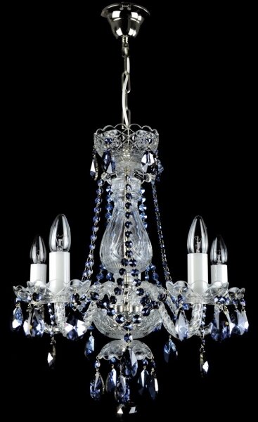 Wranovsky JWZ102052101 - Lampadario di cristallo a sospensione con catena DE LUXE 5xE14/40W/230V
