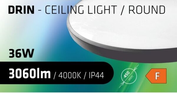 Plafoniera LED da bagno CIRCLE LED/36W/230V 4000K diametro 45 cm IP44 nero