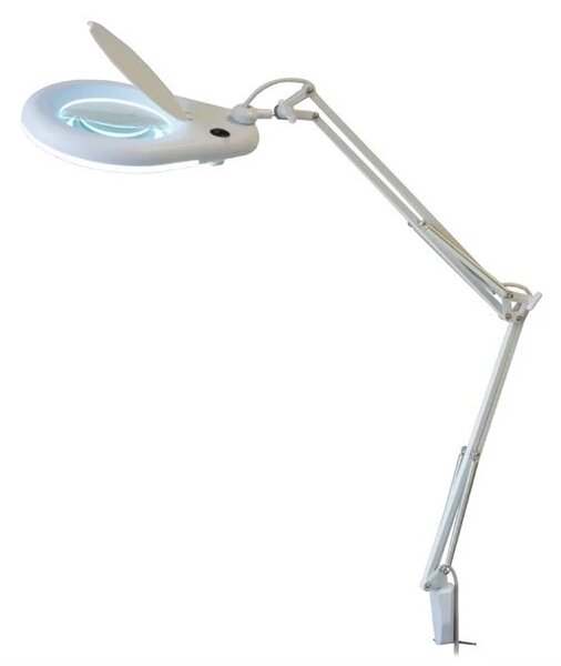 Lampada da tavolo LED con lente d'ingrandimento LED/9W/230V bianco/cromo