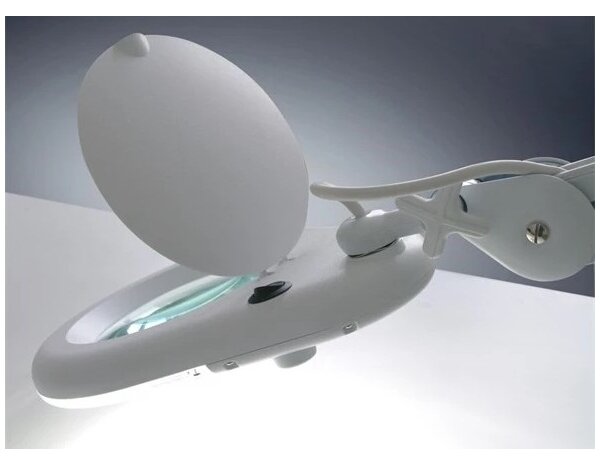 Lampada da tavolo LED con lente d'ingrandimento LED/9W/230V bianco/cromo