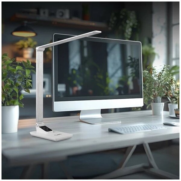 Lampada da tavolo LED dimmerabile USB 7W 230V 3000-5500K bianca