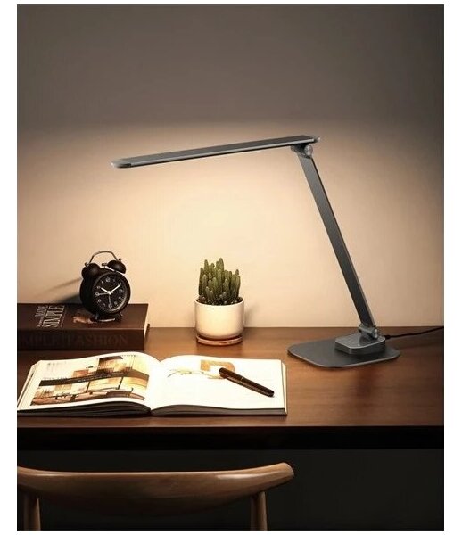 Lampada da tavolo LED dimmerabile USB 7,5W 230V 3000-5500K antracite