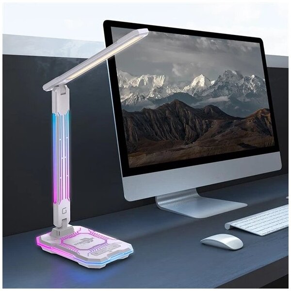 Lampada da tavolo LED RGB dimmerabile ricaricabile touch 7,5W 2700-5300K bianco