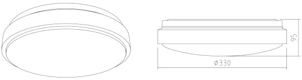 APLED - Plafoniera LED con sensore LENS PP TRICOLOR LED/18W/230V 1210lm