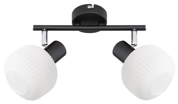 Prezent 27520 - Faretto ARYA 2xE14/40W/230V nero/bianco