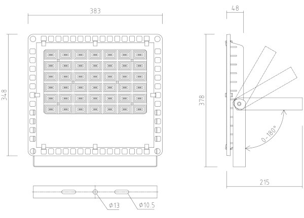 APLED - Riflettore LED da esterno PRO LED/150W/230V IP66 15000lm 6000K