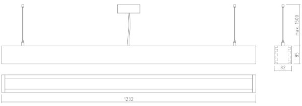 APLED - Lampadario su filo LED LOOK LED/36W/230V 4000K 120 cm quercia