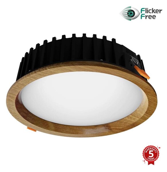APLED - Lampada LED RONDO WOODLINE LED/12W/230V 3000K diametro 20 cm quercia legno solido