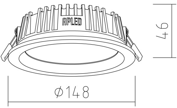 APLED - Lampada LED RONDO WOODLINE LED/6W/230V 4000K diametro 15 cm pino legno solido