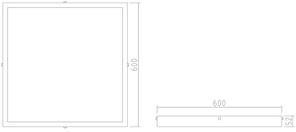 APLED - LED Surface-mounted panel QUADRA LED/40W/230V 4000K 60x60cm IP41