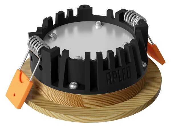 APLED - Lampada LED RONDO WOODLINE LED/3W/230V 4000K diametro 9 cm pino legno solido
