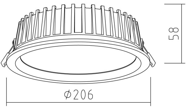 APLED - Lampada LED RONDO WOODLINE LED/12W/230V 3000K diametro 20 cm cenere legno solido