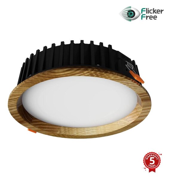 APLED - Lampada LED RONDO WOODLINE LED/6W/230V 3000K diametro 15 cm cenere legno solido