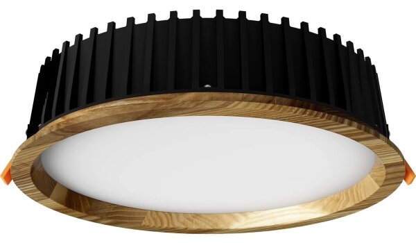 APLED - Lampada LED RONDO WOODLINE LED/18W/230V 3000K diametro 26 cm cenere legno solido