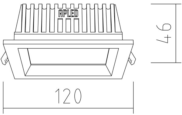 APLED - Lampada LED SQUARE WOODLINE LED/6W/230V 3000K 12x12 cm quercia legno solido