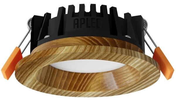 APLED - Lampada LED RONDO WOODLINE LED/3W/230V 4000K diametro 9 cm cenere legno solido