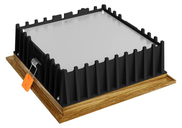 APLED - Lampada LED SQUARE WOODLINE LED/12W/230V 3000K 17x17 cm quercia legno solido