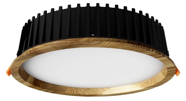 APLED - Lampada LED RONDO WOODLINE LED/18W/230V 4000K diametro 26 cm cenere legno solido