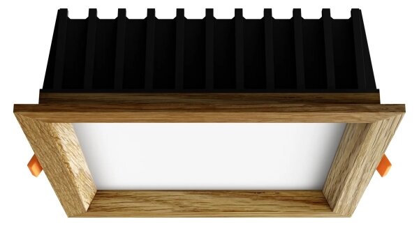 APLED - Lampada LED SQUARE WOODLINE LED/12W/230V 3000K 17x17 cm quercia legno solido
