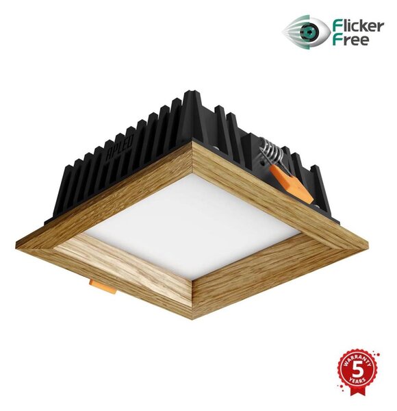 APLED - Lampada LED SQUARE WOODLINE LED/6W/230V 3000K 12x12 cm quercia legno solido