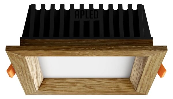 APLED - Lampada LED SQUARE WOODLINE LED/6W/230V 3000K 12x12 cm quercia legno solido