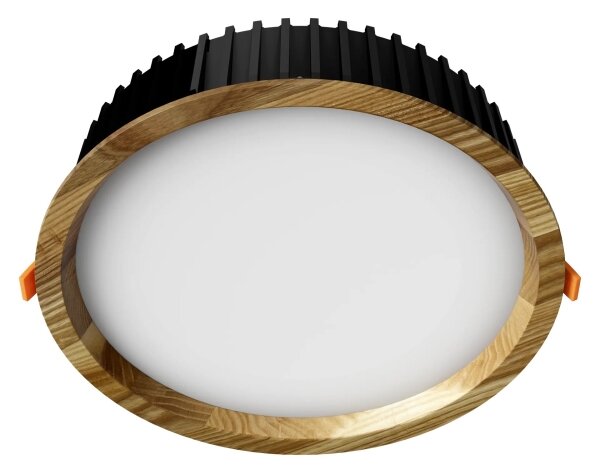 APLED - Lampada LED RONDO WOODLINE LED/18W/230V 3000K diametro 26 cm cenere legno solido