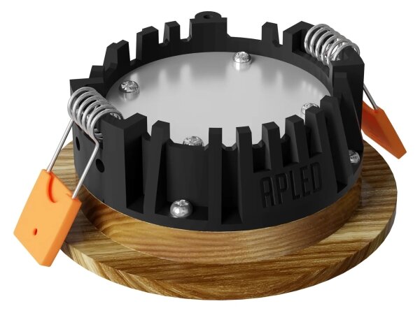 APLED - Lampada LED RONDO WOODLINE LED/3W/230V 4000K diametro 9 cm cenere legno solido