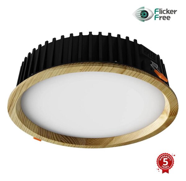 APLED-Lampada LED RONDO WOODLINE LED/18W/230V 4000K diametro 26 cm pino legno solido