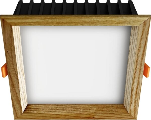 APLED - Lampada LED SQUARE WOODLINE LED/12W/230V 4000K 17x17 cm cenere legno solido