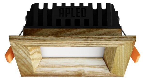 APLED - Lampada LED SQUARE WOODLINE LED/3W/230V 4000K 9x9 cm cenere legno solido