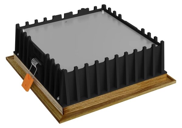 APLED - Lampada LED SQUARE WOODLINE LED/12W/230V 4000K 17x17 cm cenere legno solido