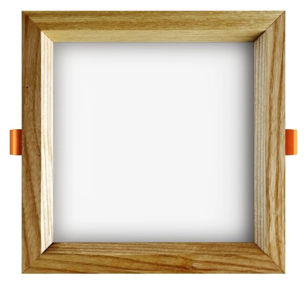 APLED - Lampada LED SQUARE WOODLINE LED/12W/230V 4000K 17x17 cm cenere legno solido