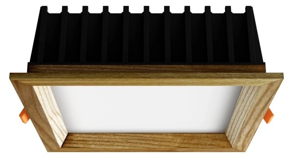 APLED - Lampada LED SQUARE WOODLINE LED/12W/230V 4000K 17x17 cm cenere legno solido