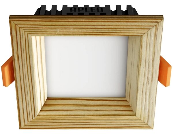 APLED - Lampada LED SQUARE WOODLINE LED/3W/230V 4000K 9x9 cm pino legno solido