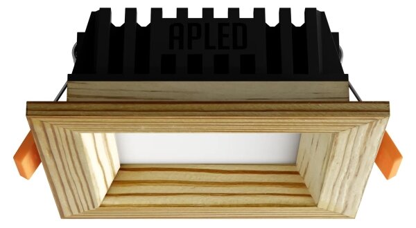 APLED - Lampada LED SQUARE WOODLINE LED/3W/230V 4000K 9x9 cm pino legno solido