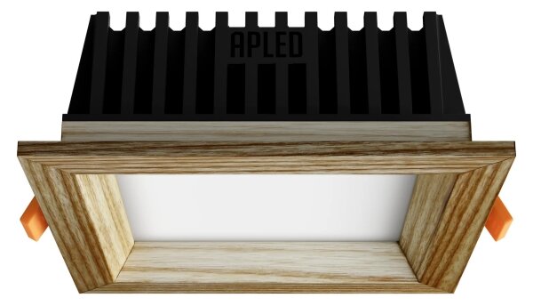 APLED - Lampada LED SQUARE WOODLINE LED/6W/230V 4000K 12x12 cm cenere legno solido