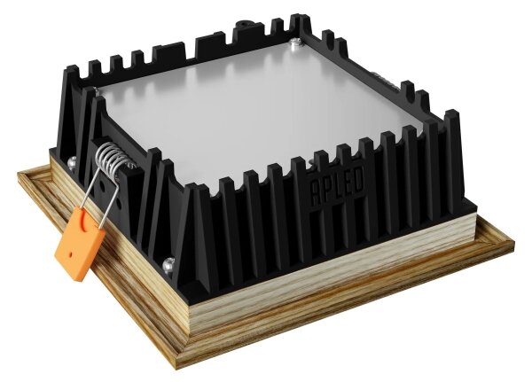 APLED - Lampada LED SQUARE WOODLINE LED/6W/230V 4000K 12x12 cm cenere legno solido