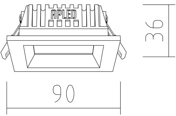 APLED - Lampada LED SQUARE WOODLINE LED/3W/230V 4000K 9x9 cm cenere legno solido