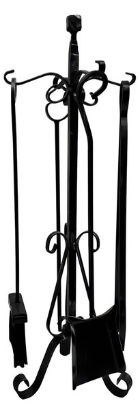 Gruppo per camino in Ferro battuto 28x h 65 cm - Peso 2,8 kg lavorazione artigianale in stile classico made In Italy 100x100