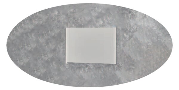 Plafoniera Contemporanea Pixart Metallo Foglia Argento Led 36W