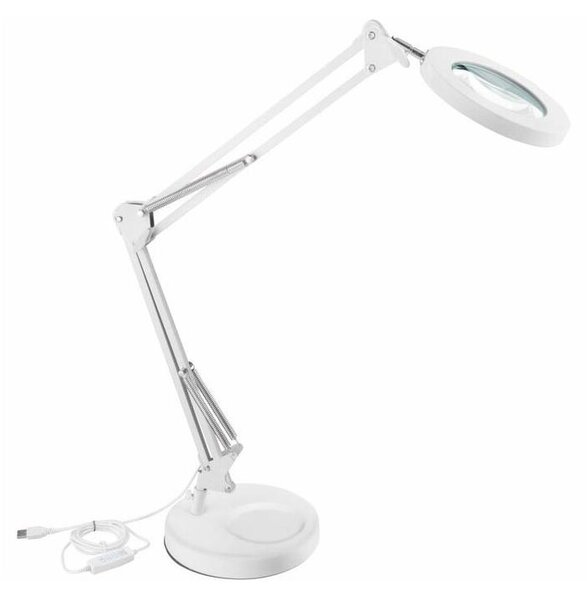 Extol - Lampada da tavolo LED dimmerabile con una lente d'ingrandimento LED/8W/5V 2900/4500/7500K bianco