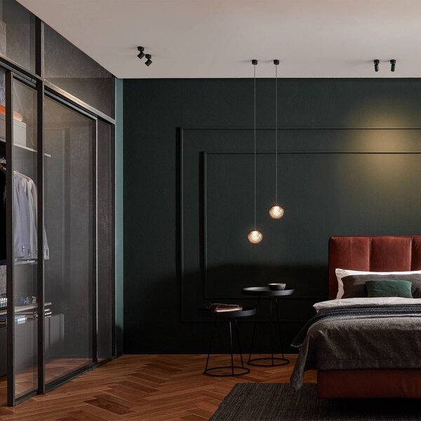 Wever & Ducré Lighting WEVER DUCRÉ Faretto da soffitto LED Ceno nero 2.700 K a 2 luci Ceno, dimmerabile, Nero, Soggiorno / Sala da pranzo, Alluminio, Moderno, Downlight