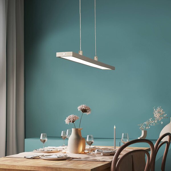FISCHER & HONSEL Lampada a sospensione Marlo, dimmerabile, Crema / Ambra, Soggiorno / Sala da pranzo, Metallo, Moderno, Lampada a sospensione