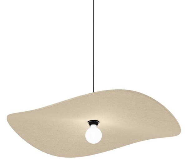Wever & Ducré Lighting Lampada a sospensione Wave Soft 3.0, dimmerabile, Crema / Ambra, Soggiorno / Sala da pranzo, Tessuto / Stoffa / Seta, Moderno, Lampada a sospensione