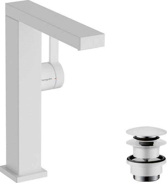 Hansgrohe Tecturis E Fine Mitigeur monocommandé pour lavabo 210, orientable, saillie 157mm, avec vidage Push-Open, CoolStart, EcoSmart+, 73060700, 73060700